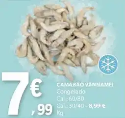 E.Leclerc Camarão vanname! congelado promoção