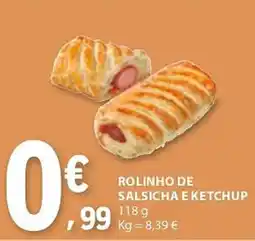 E.Leclerc Rolinho de salsicha e ketchup promoção