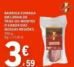E.Leclerc Barriga fumada em lenha de trás-os-montes o sabor das nossas regiões promoção