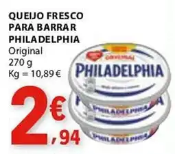 E.Leclerc Queijo fresco para barrar philadelphia original promoção