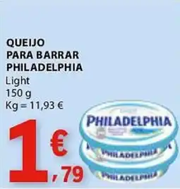 E.Leclerc Queijo para barrar philadelphia light promoção