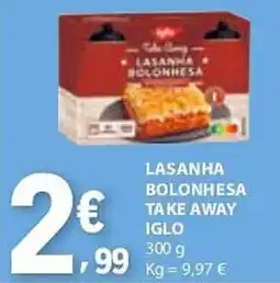E.Leclerc Lasanha bolonhesa take away iglo promoção