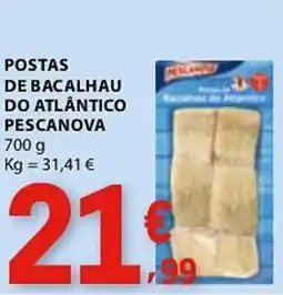 E.Leclerc Postas de bacalhau do atlântico pescanova promoção