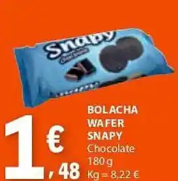 E.Leclerc Bolacha wafer snapy chocolate promoção