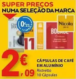 E.Leclerc Cápsulas de café em alumínio ristretto promoção