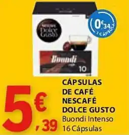 E.Leclerc Cápsulas de café nescafé dolce gusto buondi intenso 16 cápsulas promoção