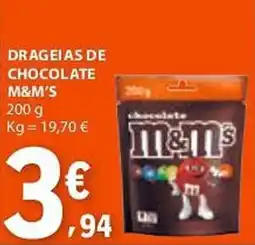 E.Leclerc Drageias de chocolate m&m's promoção