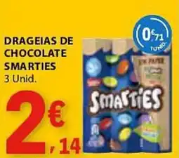 E.Leclerc Drageias de chocolate smarties promoção