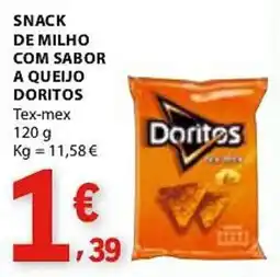 E.Leclerc Snack de milho com sabor a queijo doritos tex-mex promoção
