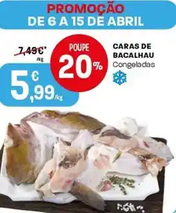 Intermarché Caras de bacalhau congeladas promoção