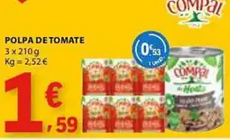 E.Leclerc Polpa de tomate compal promoção