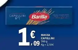 E.Leclerc Massa capellini barilla promoção