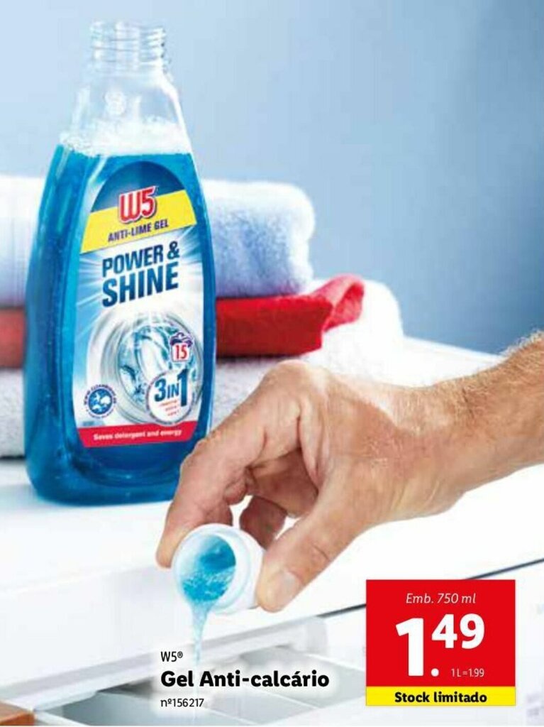Promoção W5 Gel AntiCalcário 750ml em Lidl
