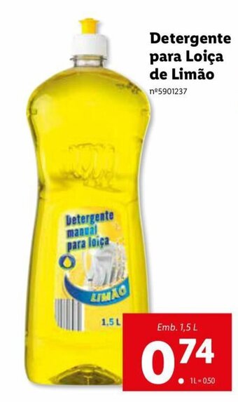 Lidl Detergente para Loiça de Limão 1.5L promoção