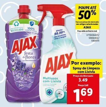 Lidl Ajax Spray de Limpeza com Lixívia promoção