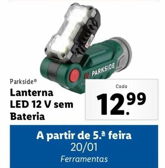 Lidl Parkside Lanterna LED 12V sem Bateria promoção
