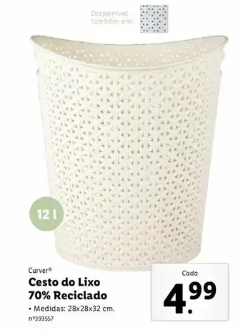 Curver Cesto Lixo 70% Reciclado