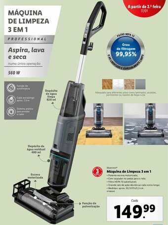 Lidl Silvercrest Máquina de Limpeza 3 em 1 promoção