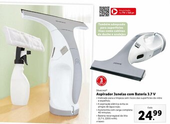 Lidl Silvercrest Aspirador Janelas com Bateria 3.7V promoção