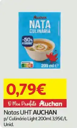 Auchan Natas UHT AUCHAN p/ Culinária Light promoção