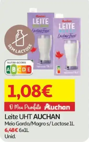 Auchan Leite UHT AUCHAN promoção