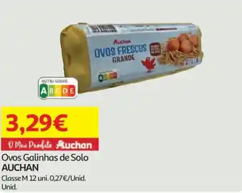 Auchan Ovos Galinhas de Solo AUCHAN promoção