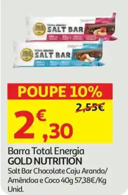 Auchan Barra Total Energia GOLD NUTRITION promoção