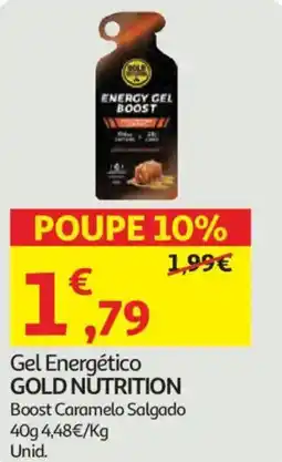 Auchan Gel Energético GOLD NUTRITION Boost Caramelo Salgado promoção