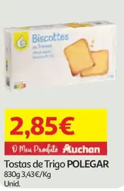Auchan Tostas de Trigo POLEGAR promoção