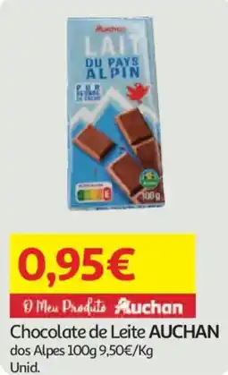 Auchan Chocolate de Leite AUCHAN promoção