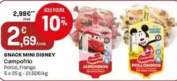 Intermarché Snack mini disney Campofrio promoção
