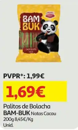 Auchan Palitos de Bolacha BAM-BUK Natas Cacau promoção