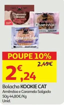 Auchan Bolacha KOOKIE CAT Amêndoa e Caramelo Salgado promoção
