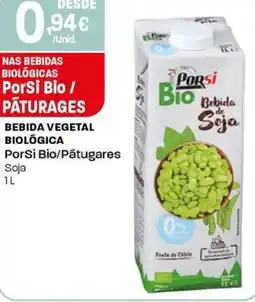 Intermarché Bebida vegetal biologica Porsi Bio/Pātugares Soja promoção