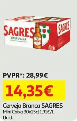 Auchan Cerveja Branca SAGRES promoção
