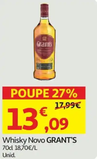Auchan Whisky Novo GRANT'S promoção