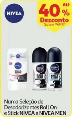 Auchan Numa Seleção de Desodorizantes Roll On e Stick NIVEA e NIVEA MEN promoção