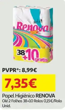 Auchan Papel Higiénico RENOVA promoção