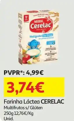 Auchan Farinha Láctea CERELAC Multifrutos s/Glúten promoção