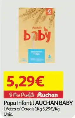 Auchan Papa Infantil AUCHAN BABY Láctea c/ Cereais promoção