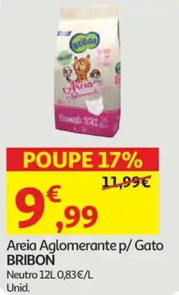Auchan Areia Aglomerante p/ Gato BRIBON promoção