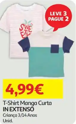 Auchan T-Shirt Manga Curta IN EXTENSO Criança 3/14 Anos Unid. promoção