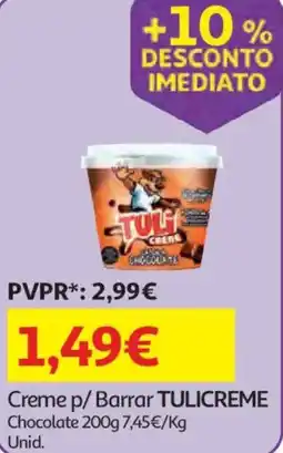 Auchan Creme p/ Barrar TULICREME Chocolate promoção