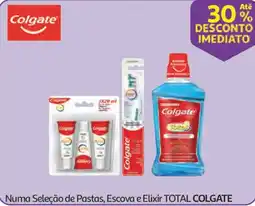 Auchan Numa Seleção de Pastas, Escova e Elixir TOTAL COLGATE promoção