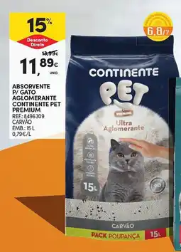 Continente Absorvente p/ gato aglomerante continente pet premium promoção