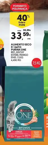 Continente Alimento seco p/gato purina one promoção