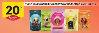 Numa seleção de snacks p/ cão da marca continente