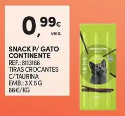 Continente Snack p/gato continente promoção