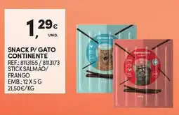 Continente Snack p/gato continente promoção