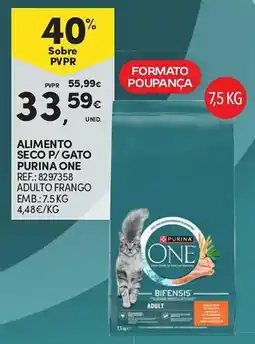 Continente Alimento seco p/gato purina one promoção